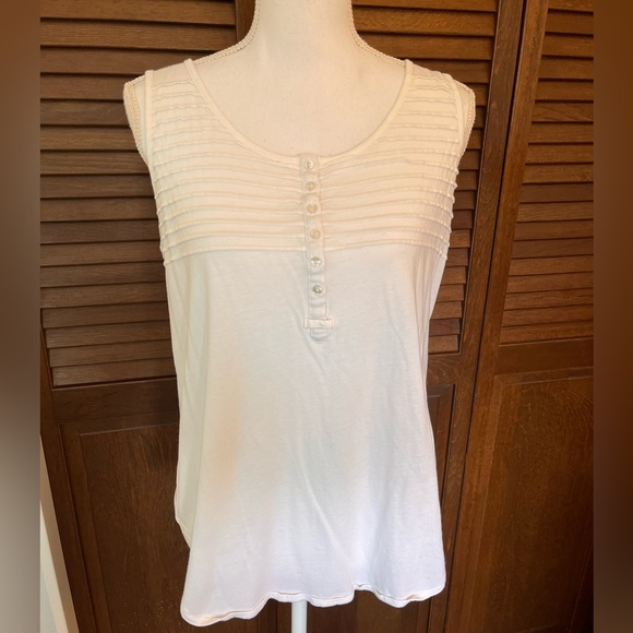 🩷3/$15 Style & Co. White Sleeveless Top size M - Picture 2 of 6
